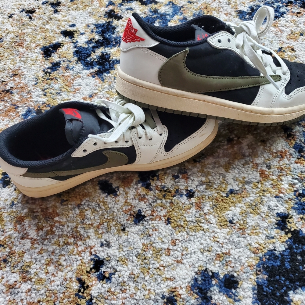 Travis Scott‎ x Air Jordan 1 Retro Low OG SP PS 'Olive' - Picture 2 of 9
